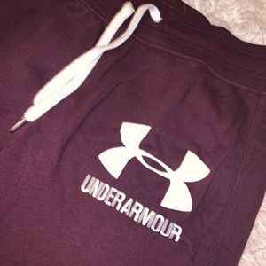 Maroon under armour crop joggers